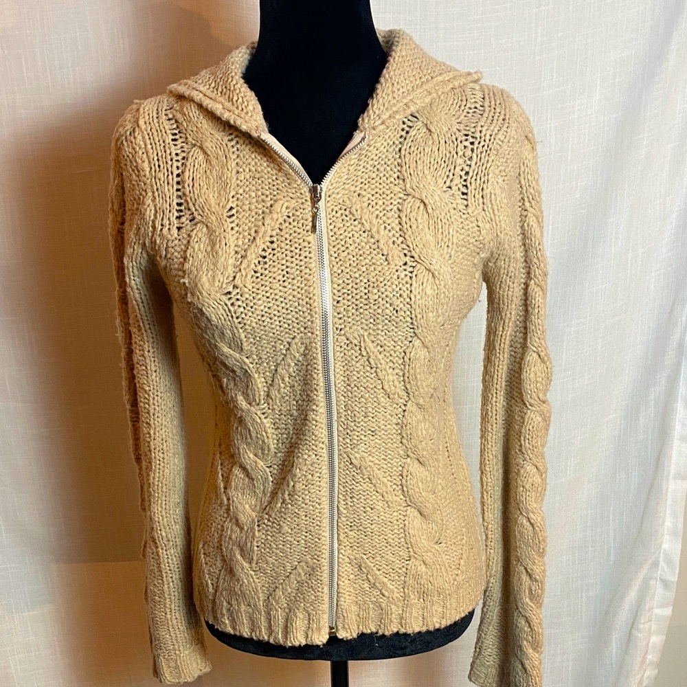 Vintage Y2K Hooded Knit Sweater